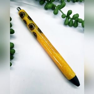 Sunflower Yellow Glitter Gel Pen // Ready to Ship